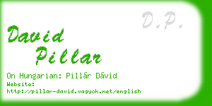 david pillar business card